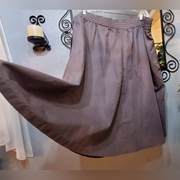 Bundle of 2 Plus size XXL- XXXL Custom Made Skirts / Gray & Velvet Pink Peach - Picture 6 of 10